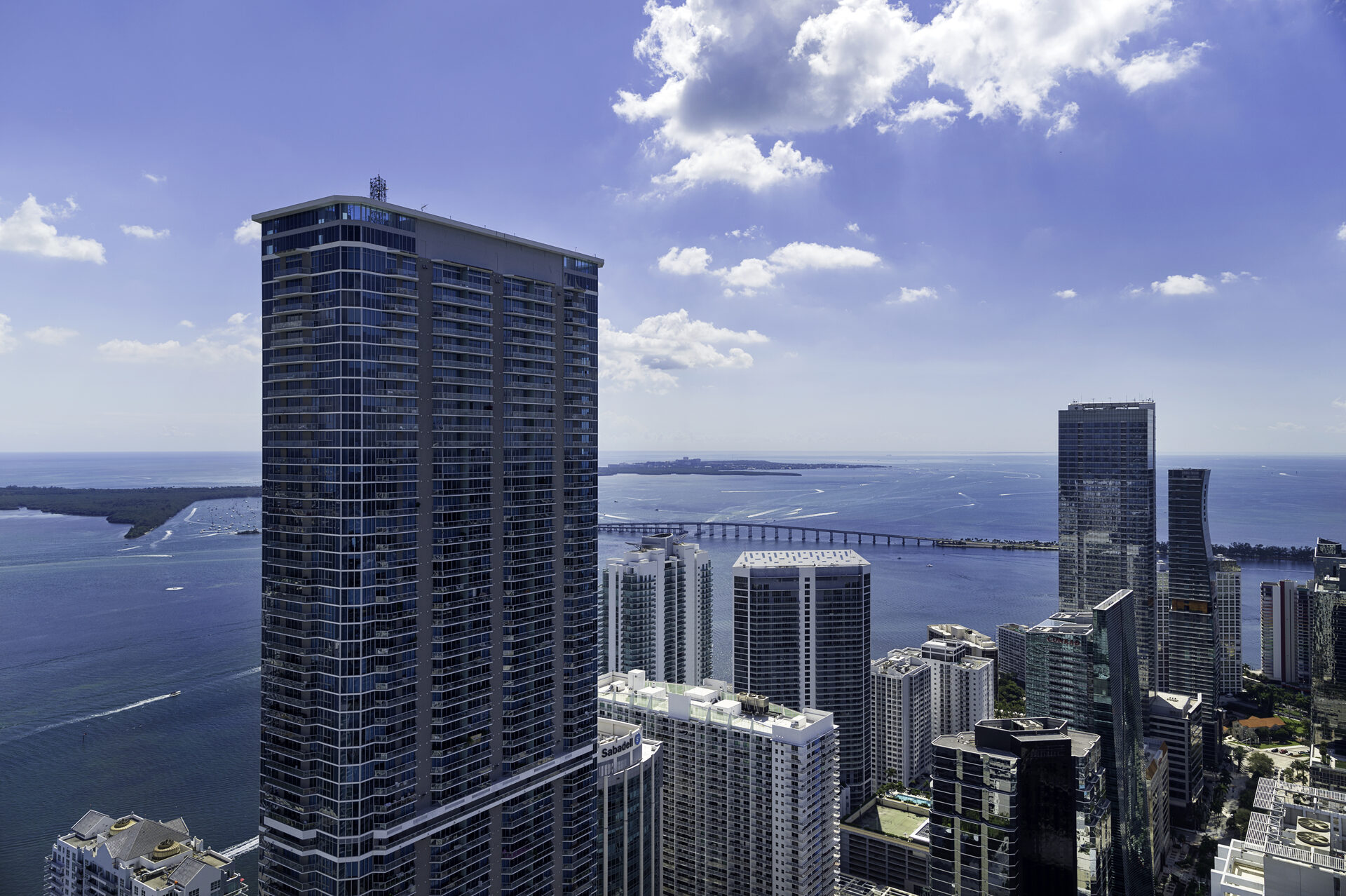 888 Brickell Unit 29F South View - Downtown Miami, Brickell and Biscayne Bay from Floor 29